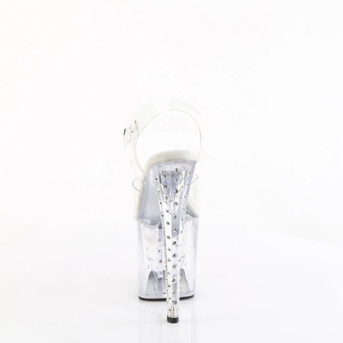 8 Inch Heel ENCHANT-708RS Clear Rhinestone