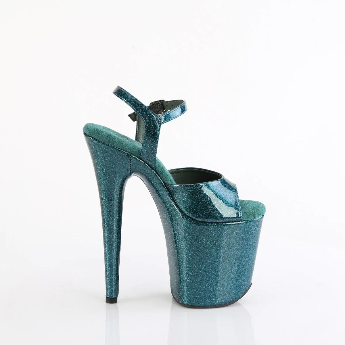 8 Inch Heel FLAMINGO-809GP Teal Glitter