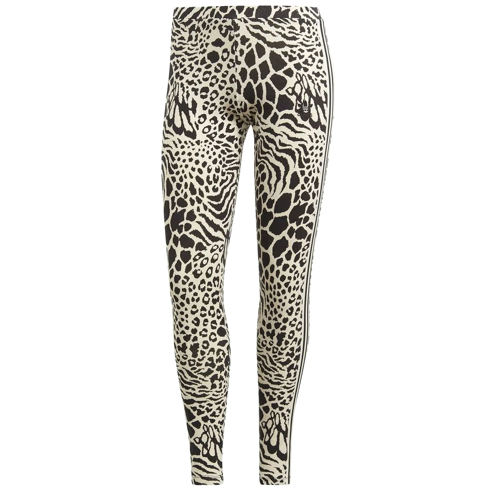 Adidas Animal Print Womens Brown Leggings