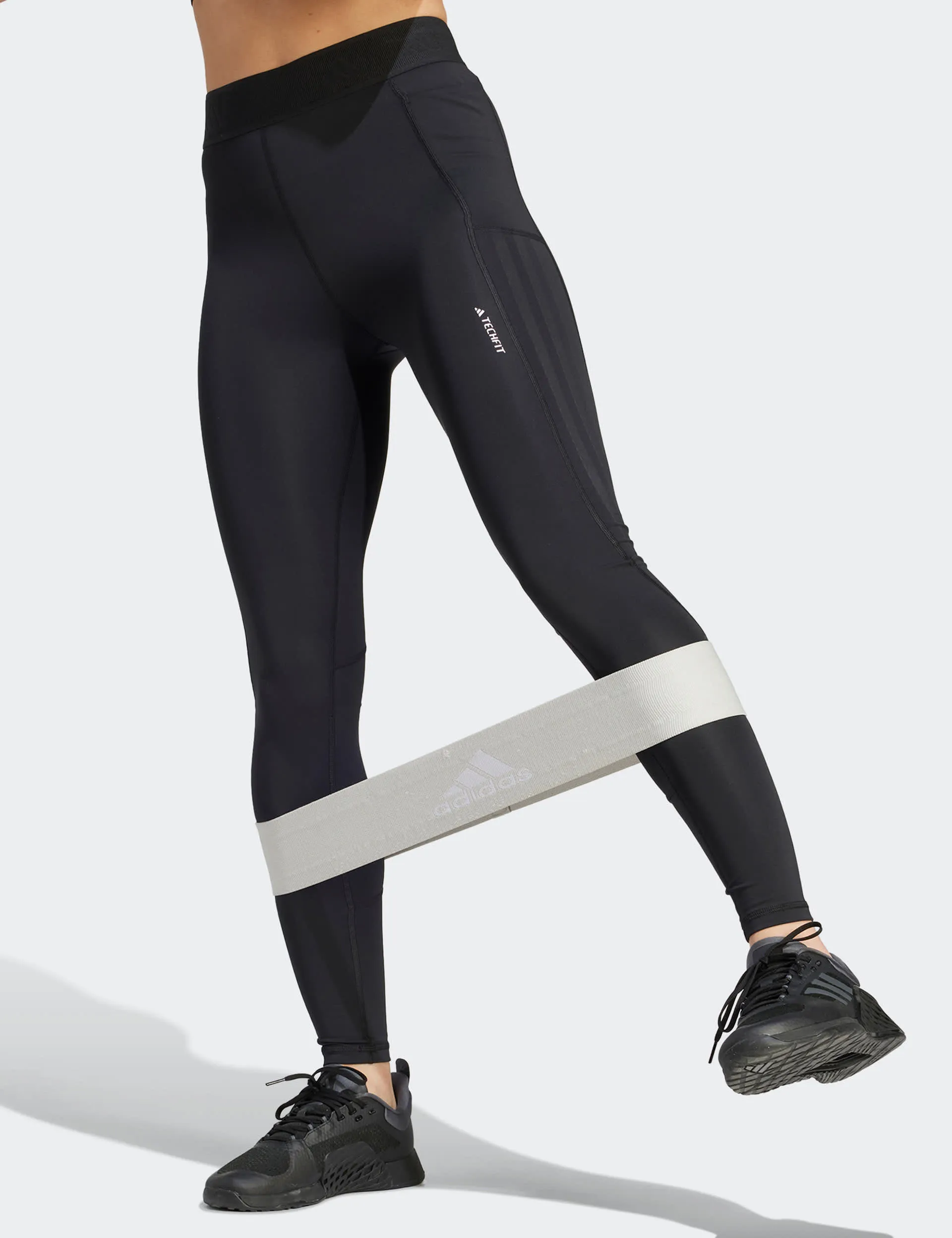 Adidas Women's Techfit COLD.RDY Side Stripe Leggings - XL - Black, Black