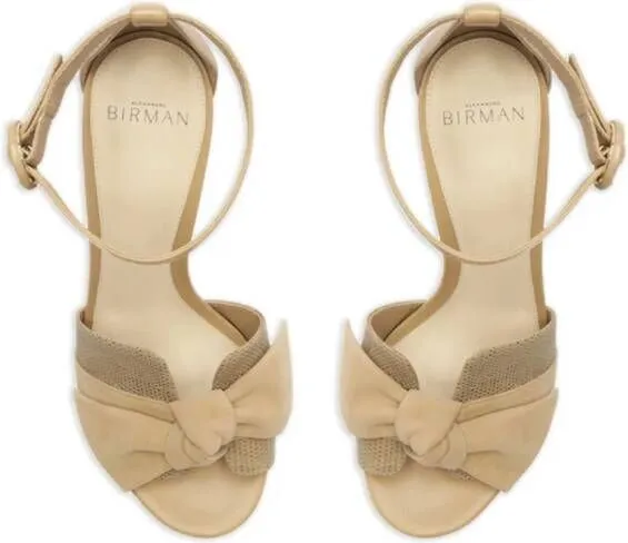 Alexandre Birman Maxi Clarita 90mm leather sandals Neutrals