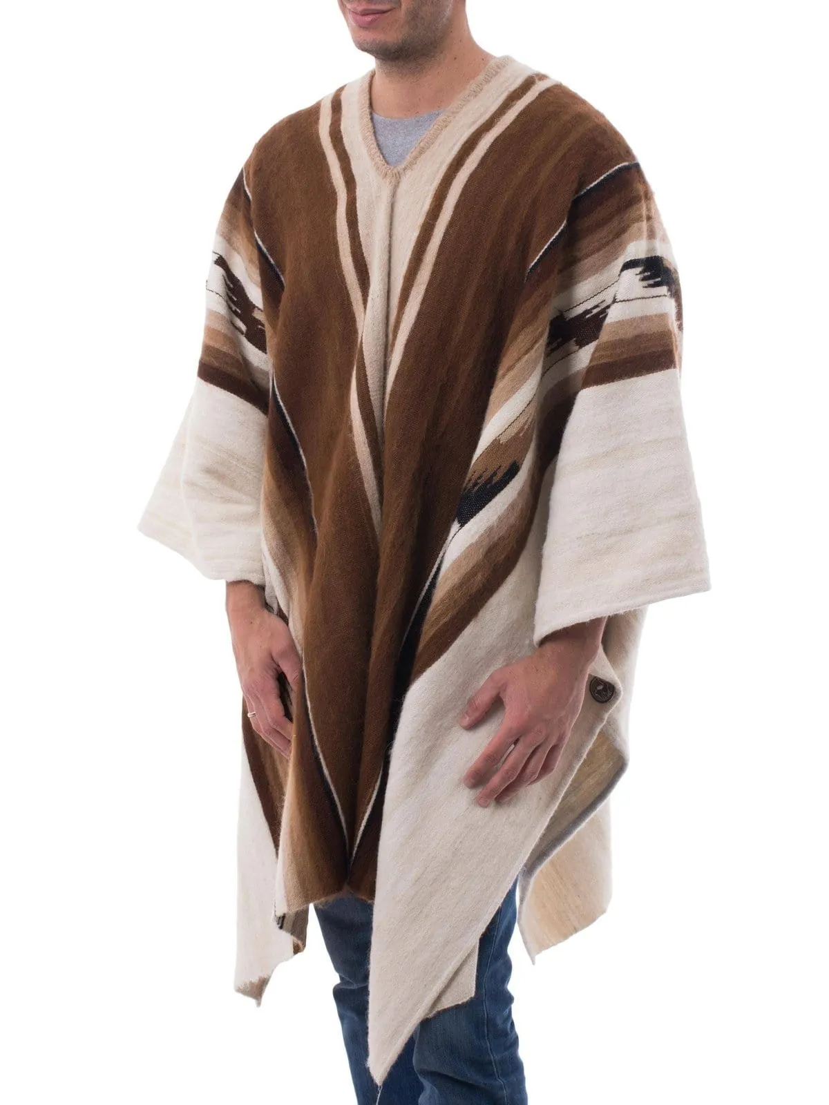 Alpaca Wool Poncho - Inca Chief