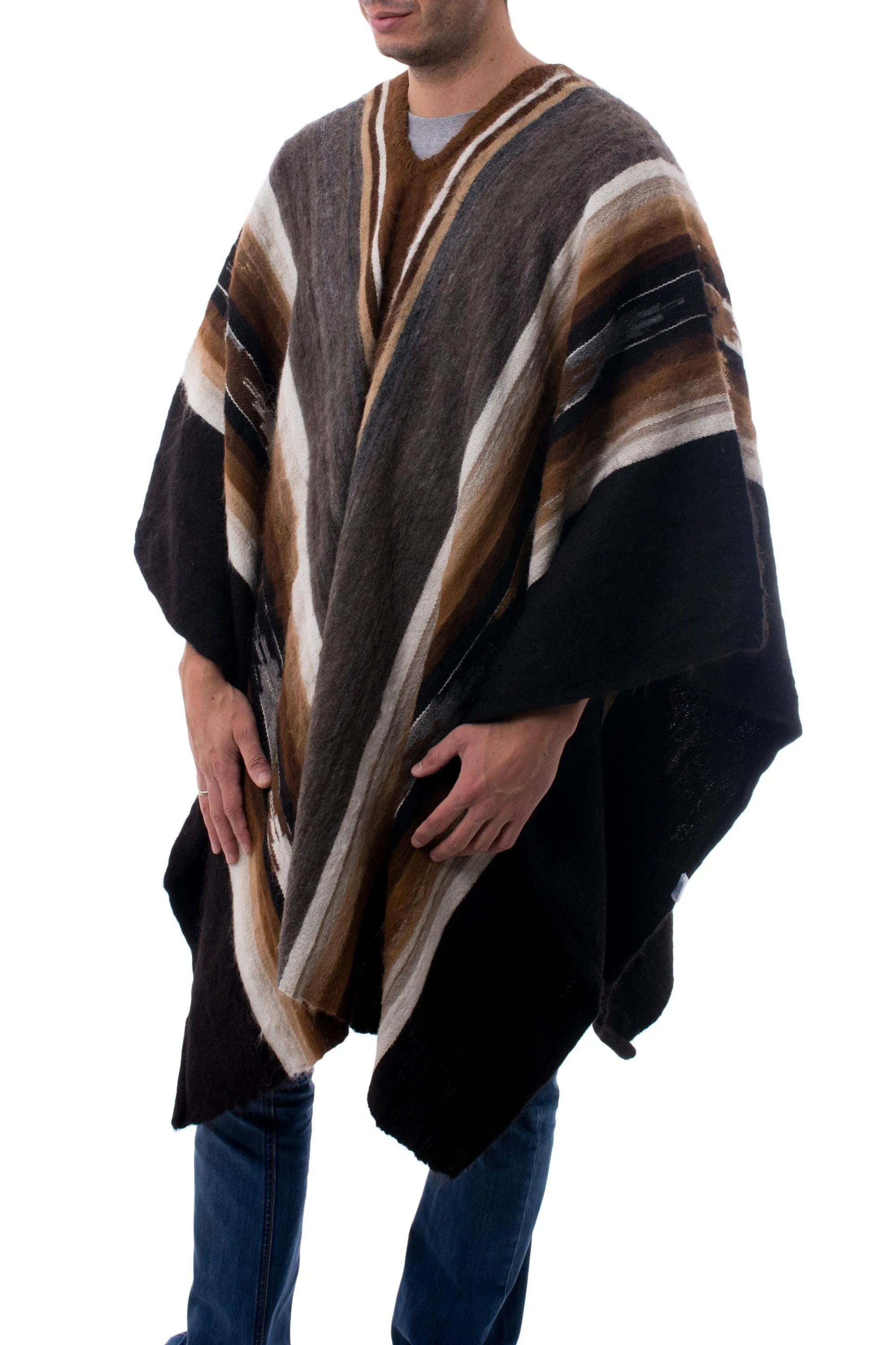 Alpaca Wool Poncho - Road to Huancayo