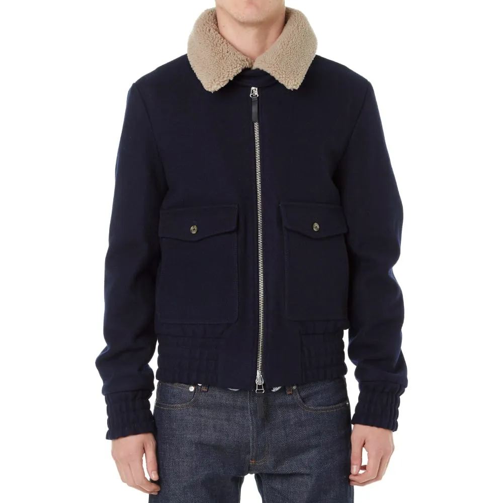 AMI Shearling BlousonNavy