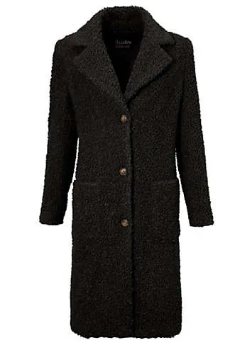 Aniston Casual Plush Look Short Coat | Kaleidoscope