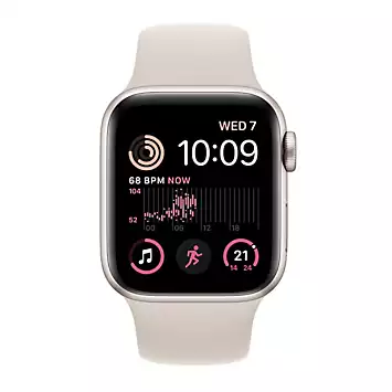 Apple Watch SE GPS 40mm Starlight Aluminium Case with Starlight Sport Band - Regular | Kaleidoscope