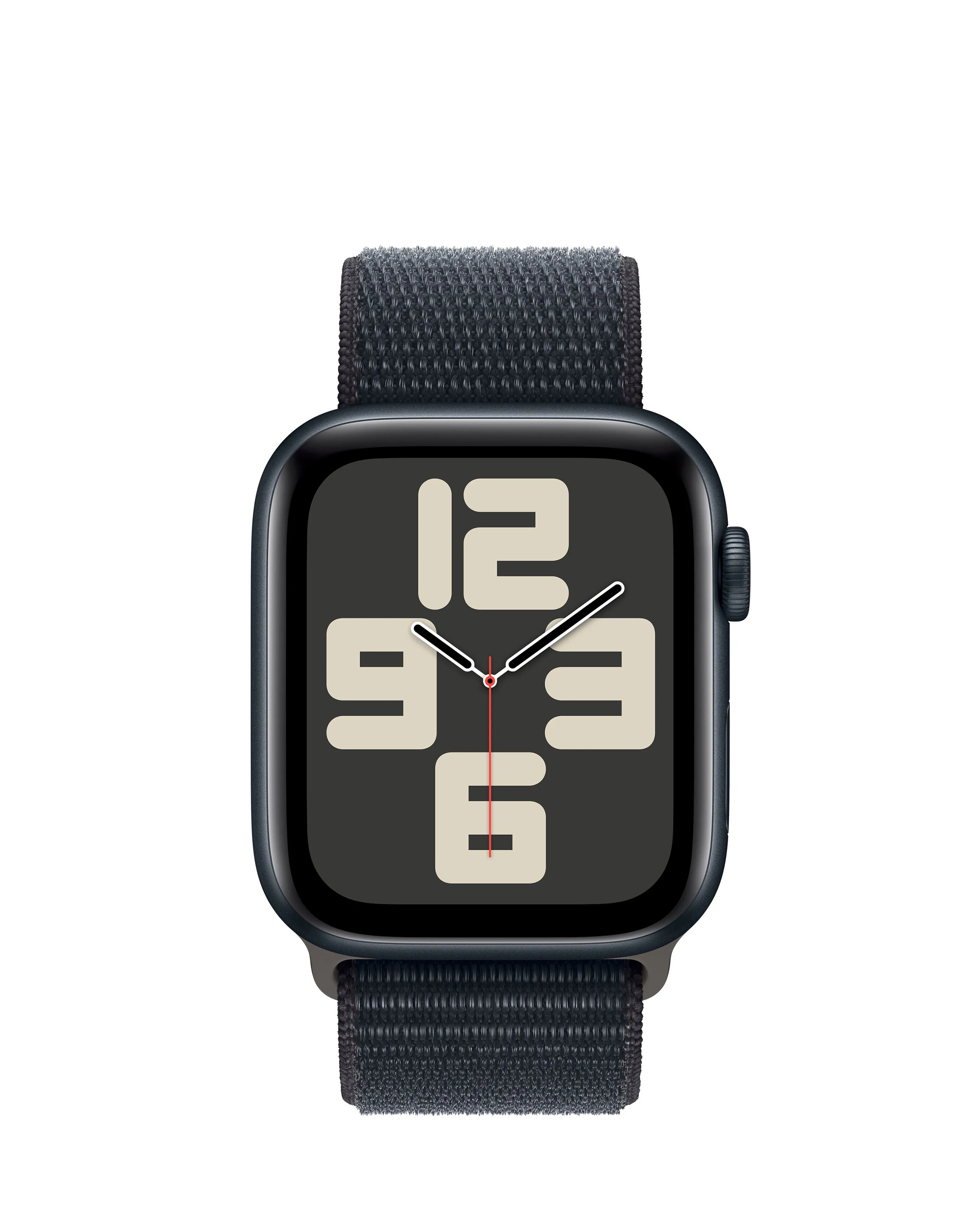 Apple Watch SE GPS 44mm Midnight Aluminium Case, Midnight Sport Loop | Simply Be