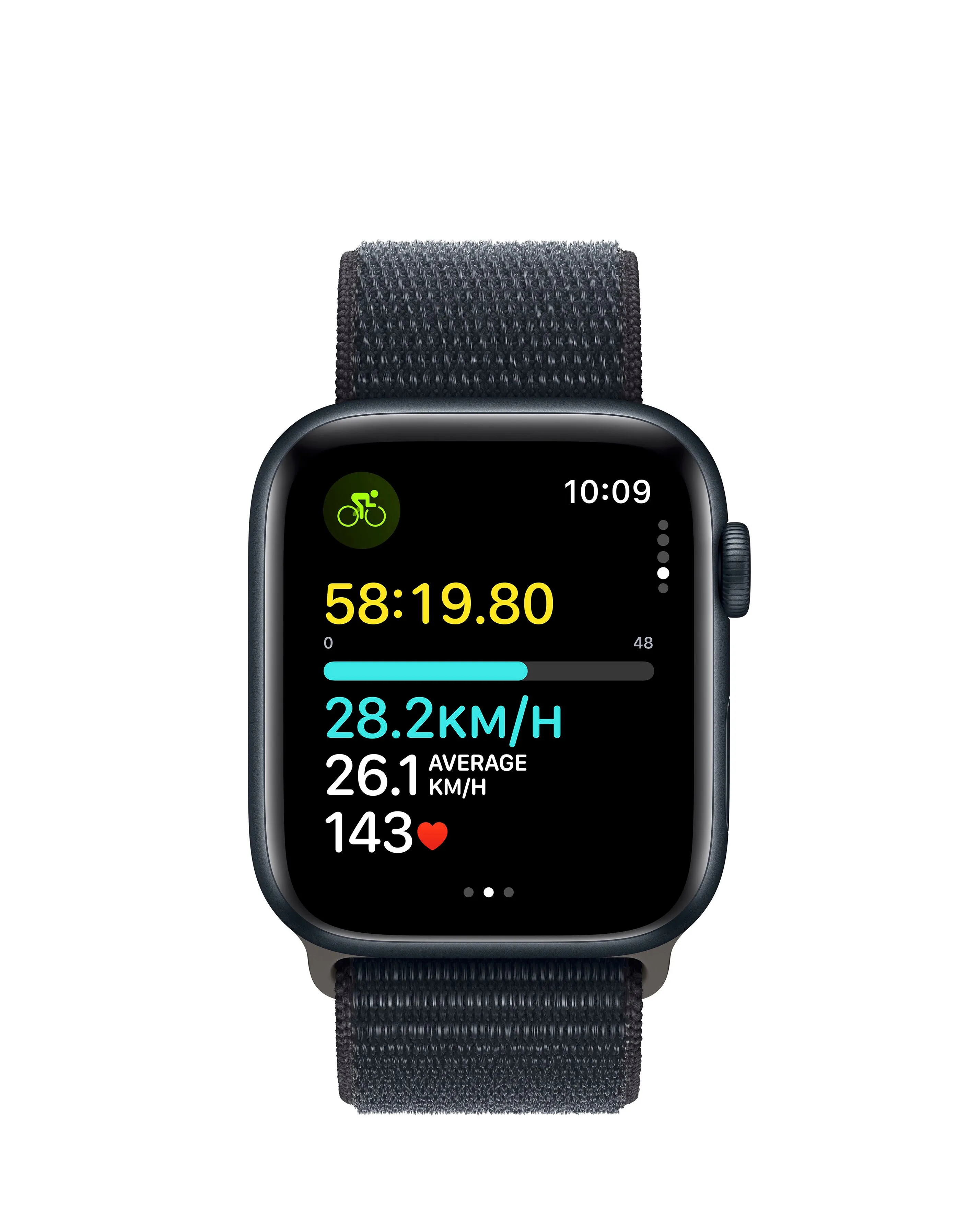 Apple Watch SE GPS 44mm Midnight Aluminium Case, Midnight Sport Loop | Simply Be