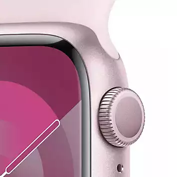 Apple Watch Series 9 GPS 41mm Pink Aluminium Case with Light Pink Sport Band - M/L | Kaleidoscope