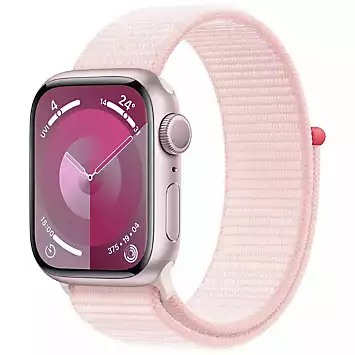 Apple Watch Series 9 GPS 41mm Pink Aluminium Case with Light Pink Sport Loop | Kaleidoscope