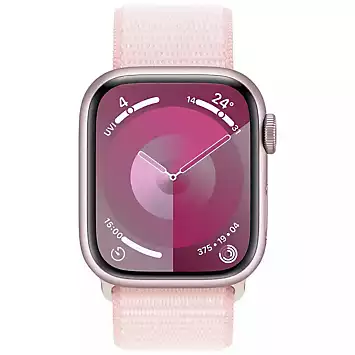 Apple Watch Series 9 GPS 41mm Pink Aluminium Case with Light Pink Sport Loop | Kaleidoscope