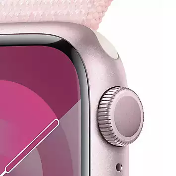 Apple Watch Series 9 GPS 41mm Pink Aluminium Case with Light Pink Sport Loop | Kaleidoscope