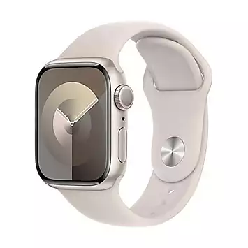 Apple Watch Series 9 GPS 41mm Starlight Aluminium Case with Starlight Sport Band - S/M | Kaleidoscope