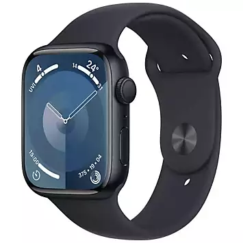 Apple Watch Series 9 GPS 45mm Midnight Aluminium Case with Midnight Sport Band - S/M | Kaleidoscope