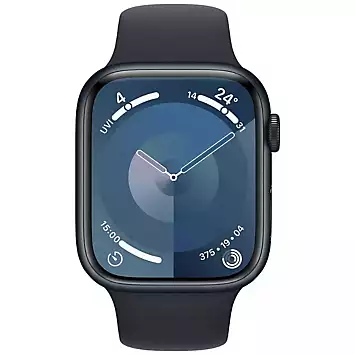 Apple Watch Series 9 GPS 45mm Midnight Aluminium Case with Midnight Sport Band - S/M | Kaleidoscope