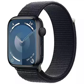 Apple Watch Series 9 GPS 45mm Midnight Aluminium Case with Midnight Sport Loop | Kaleidoscope