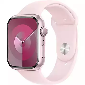 Apple Watch Series 9 GPS 45mm Pink Aluminium Case with Light Pink Sport Band - M/L | Kaleidoscope