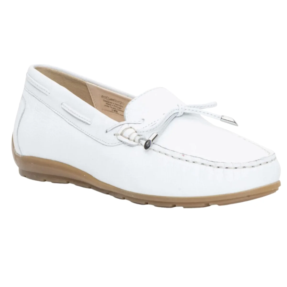 Ara Women's Amarillo Driving Moccasin White Calf Leather