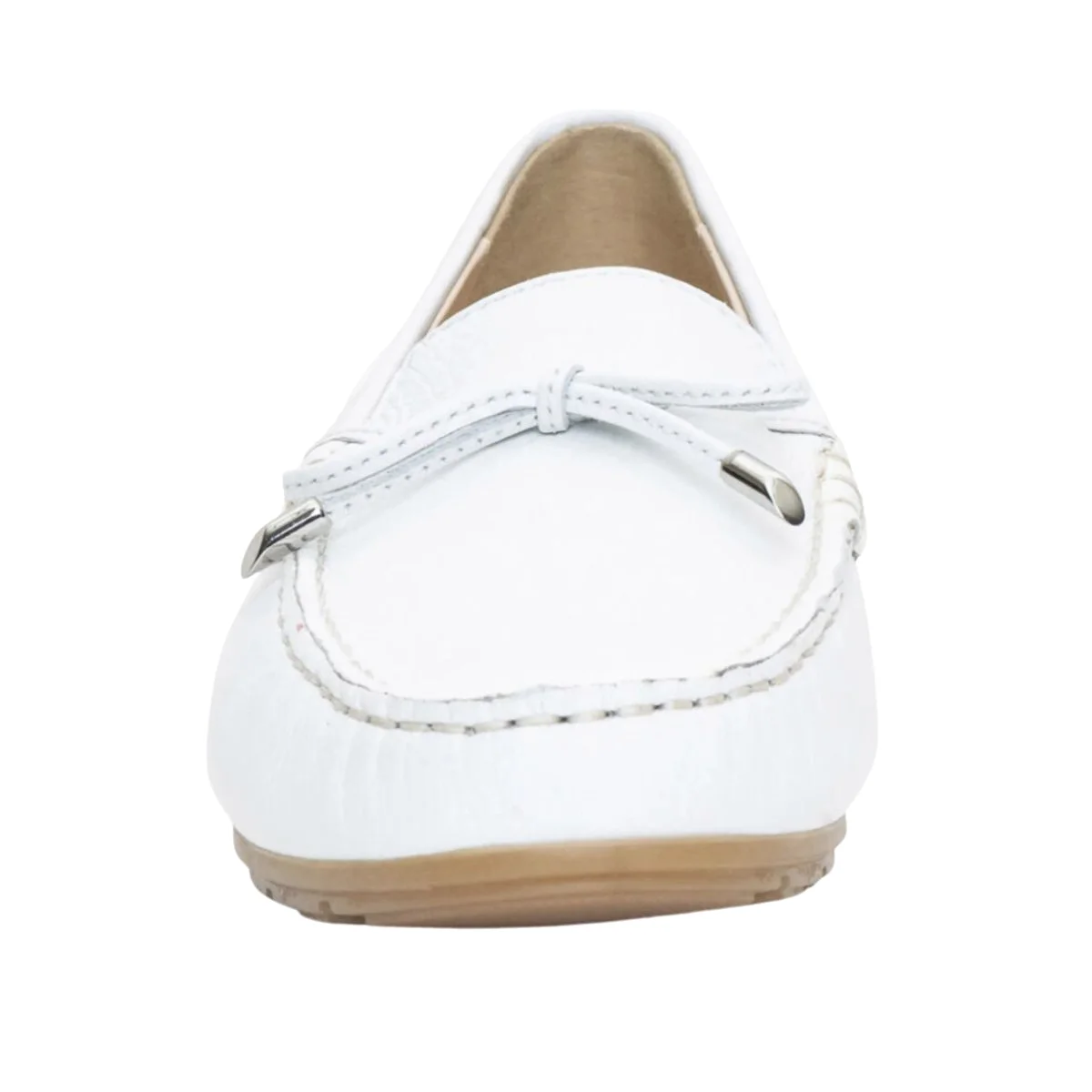 Ara Women's Amarillo Driving Moccasin White Calf Leather