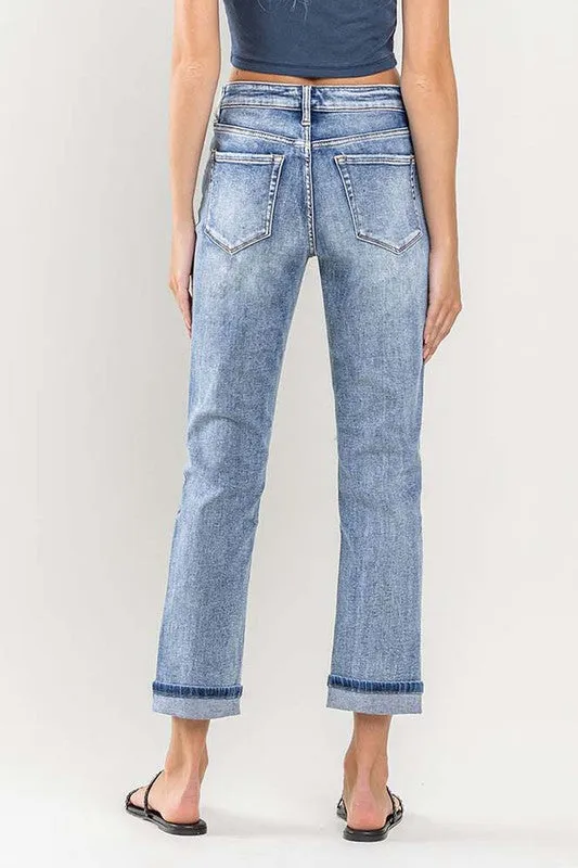 Atlanta High Rise Distressed Boyfriend Denim