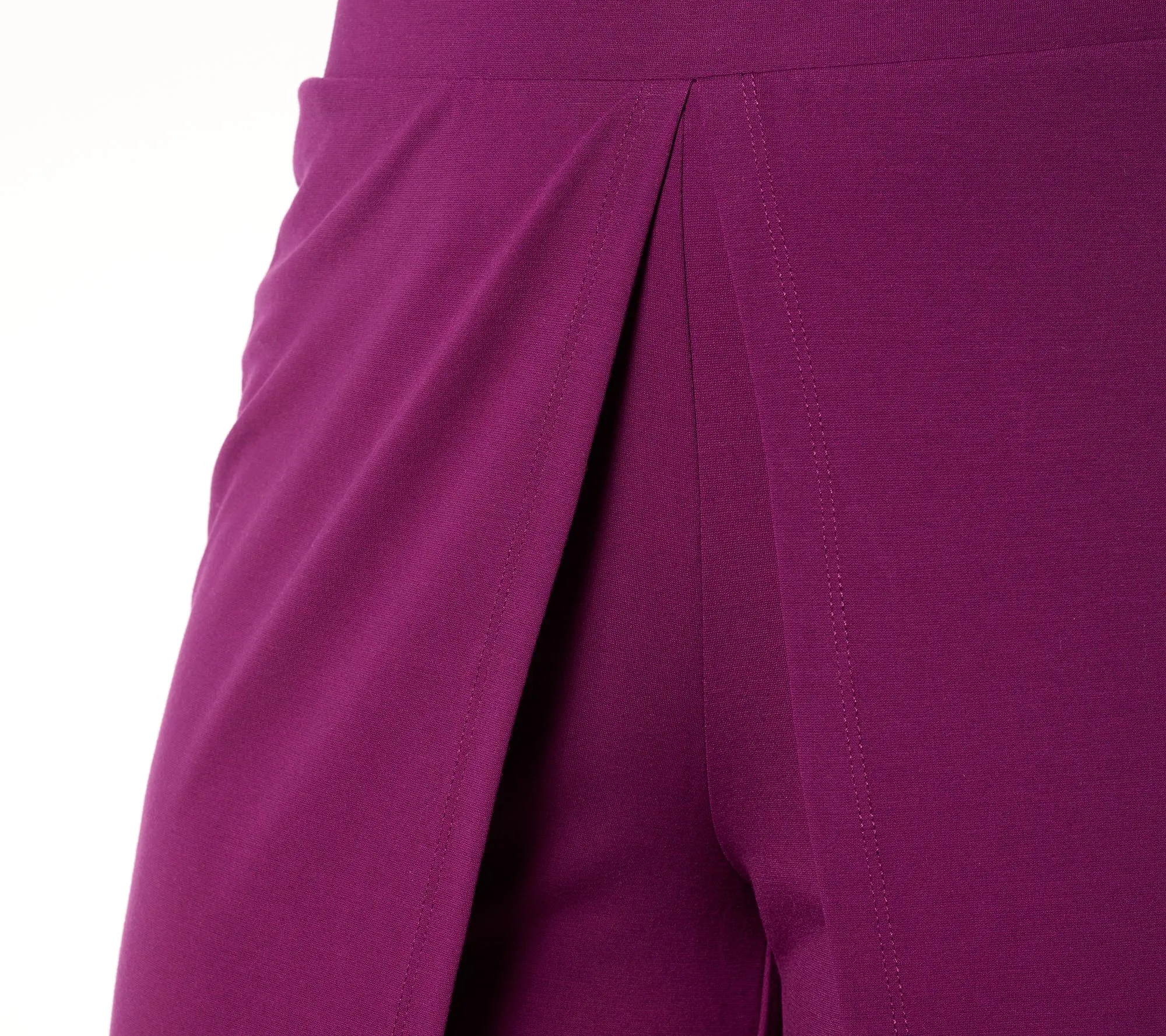 Attitudes by Renee Petite Silky Knit Pleat Pants