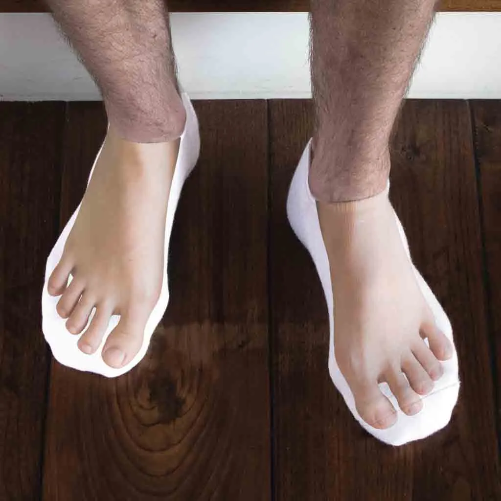 Bare Feet Funny Socks for Men with Photos of Feet