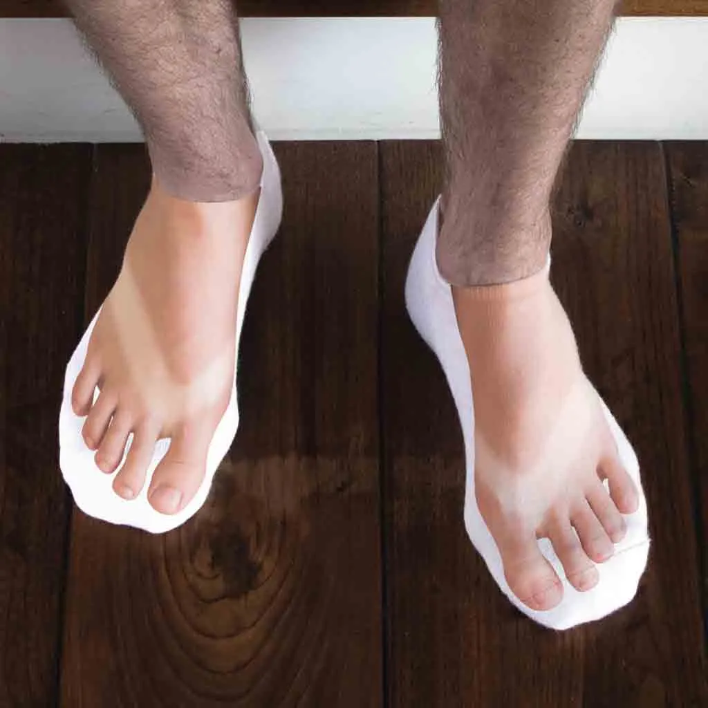 Bare Feet Funny Socks for Men with Photos of Feet