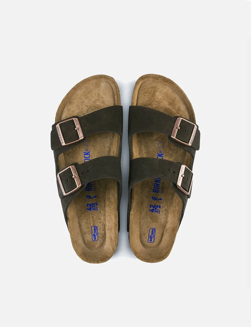 Birkenstock Arizona Suede Leather Sandals (Regular) - Mocha