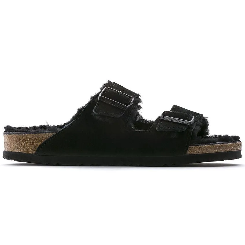 Birkenstock Women's Arizona Shearling - Black Suede