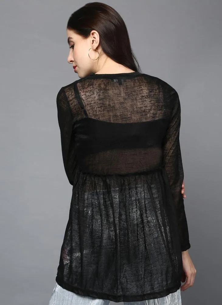 Black Sheer Tunic