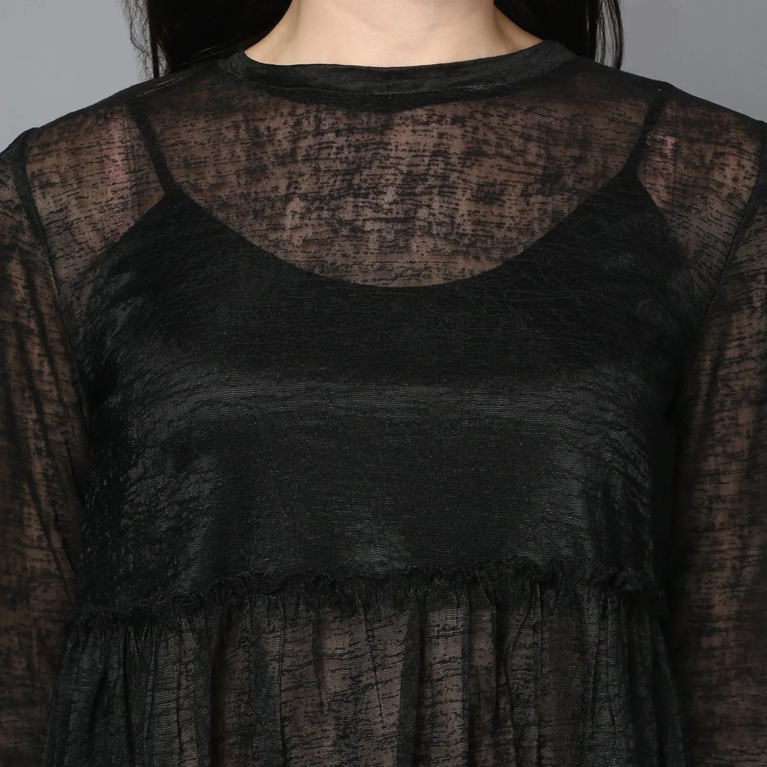 Black Sheer Tunic