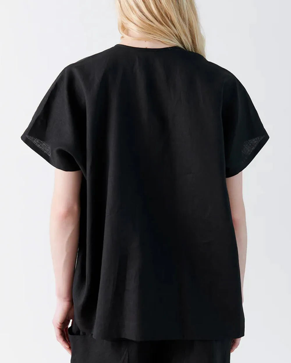 Black Silk Charmeuse Rae Poncho