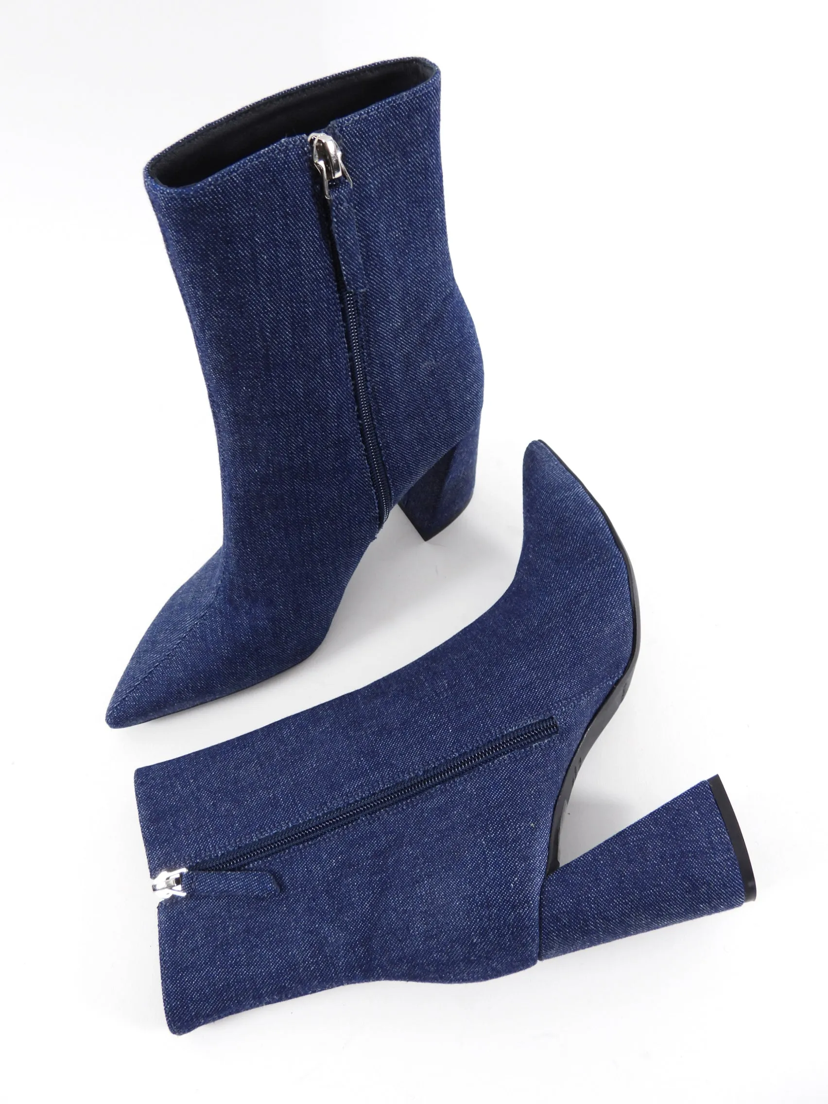 Black Suede Studio Denim Ankle Boot - 37