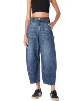 Blank NYC Women's Barrel Leg Denim Carpenter Pants