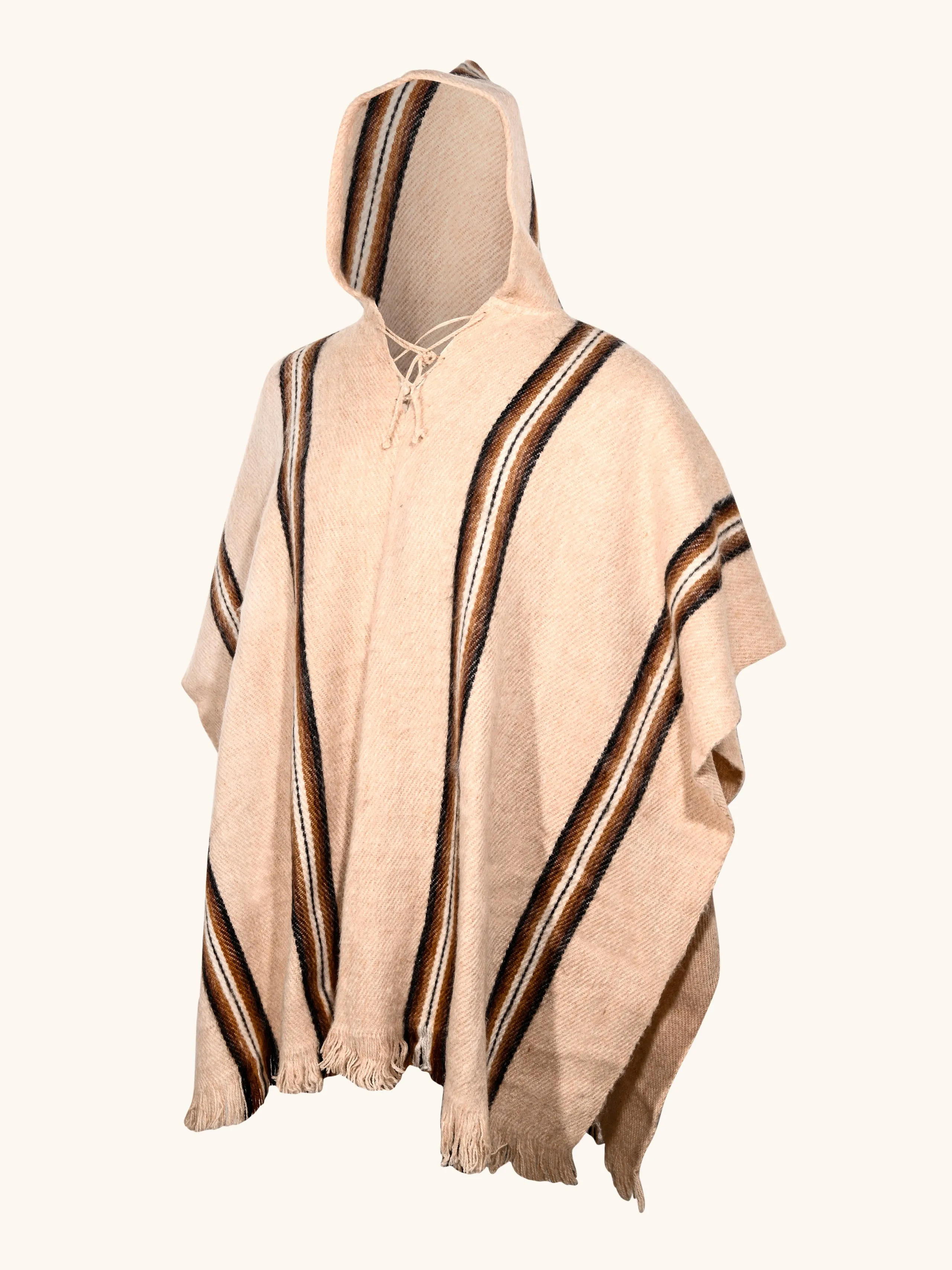 Bolivian Illimani Poncho with Hood