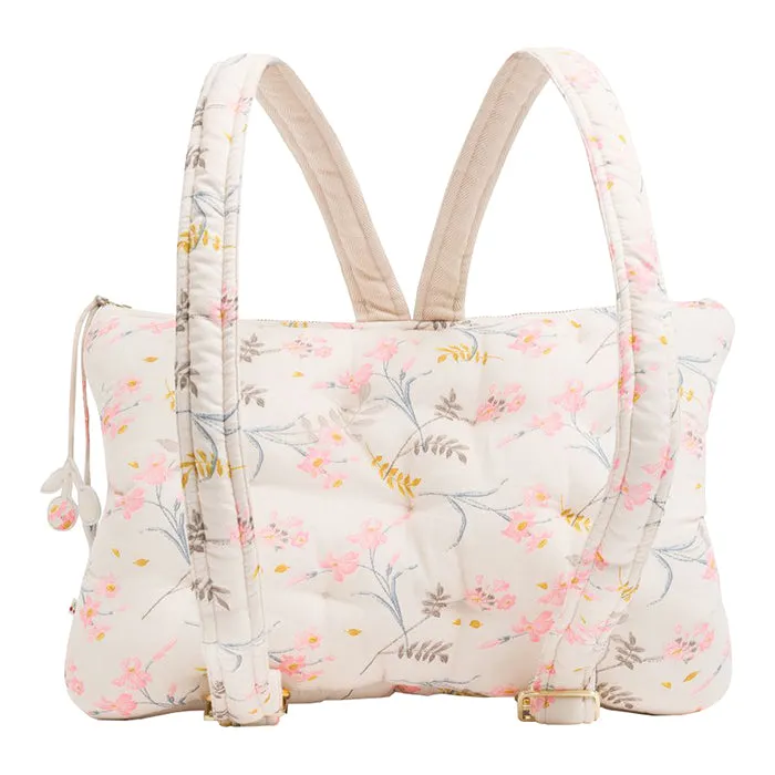 Bonpoint Pillow Knapsack Cream Floral Print