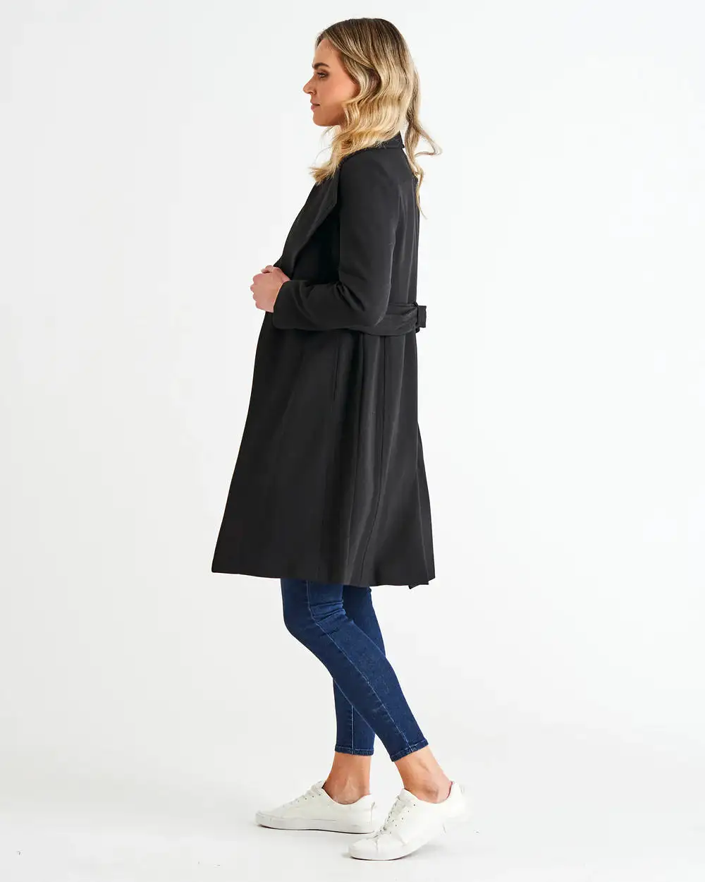 Christina Wrap Coat - Black