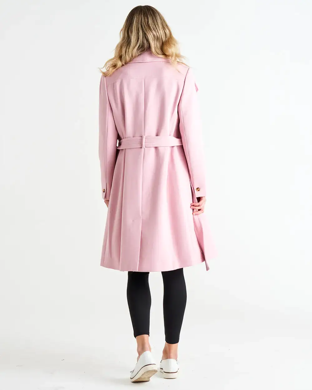 Christina Wrap Coat - Powder Petal Pink