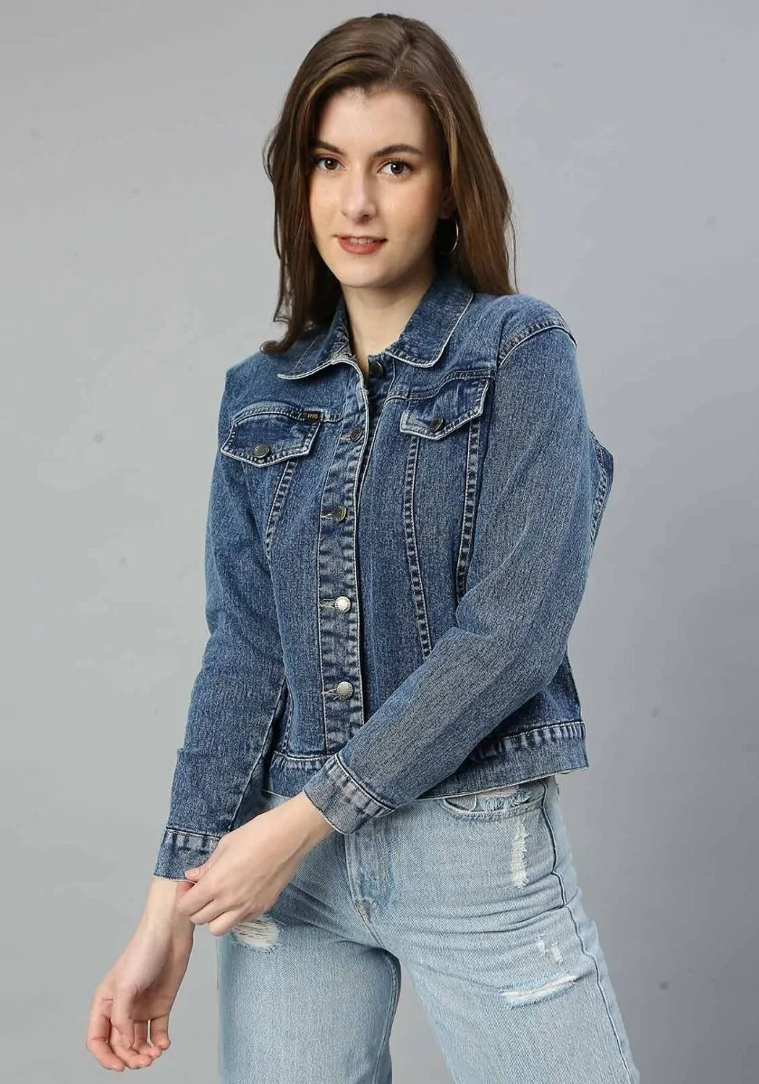 Colourful Fantasy Women Denim Jacket