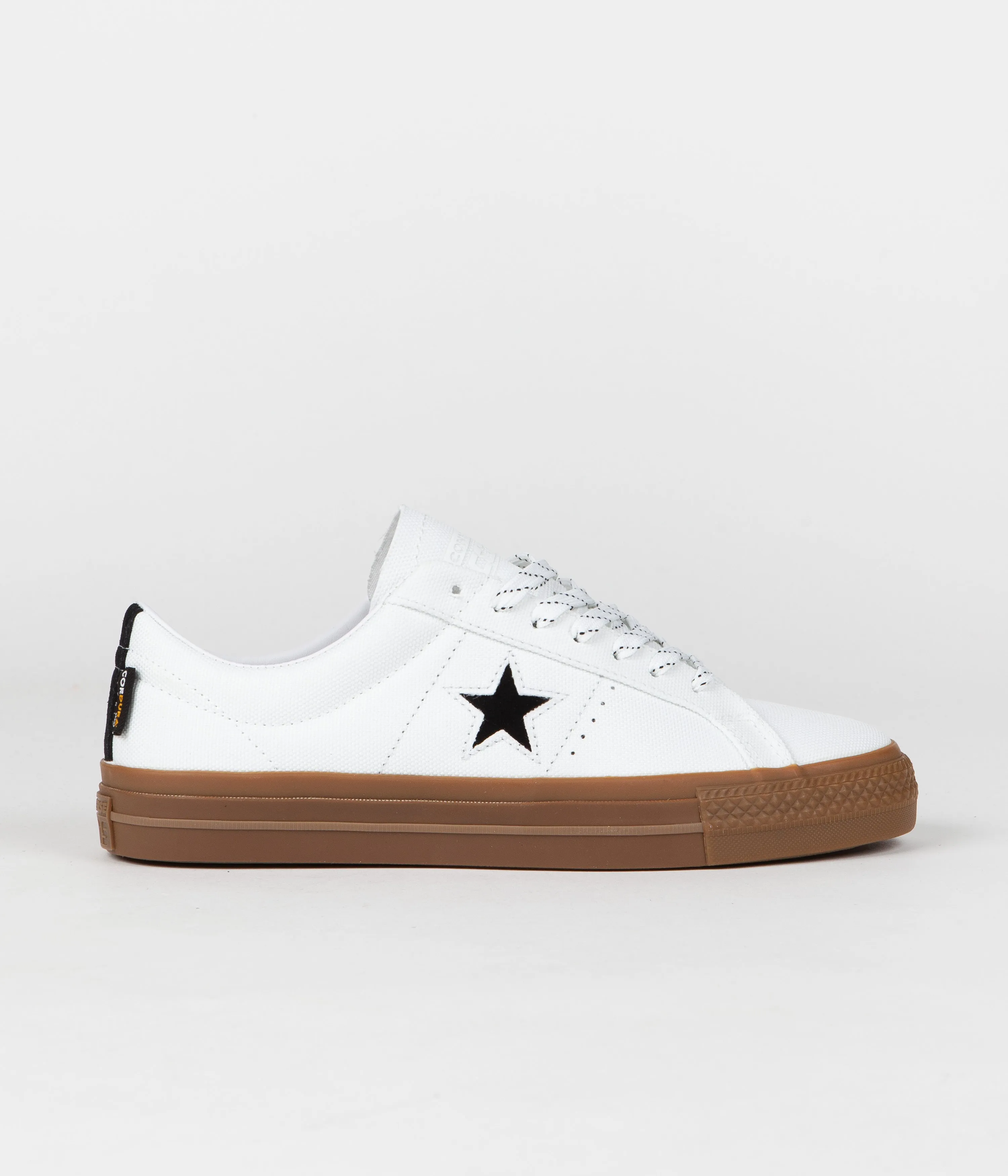 Converse One Star Pro Cordura Canvas Ox Shoes - White / Black / Dark Gum