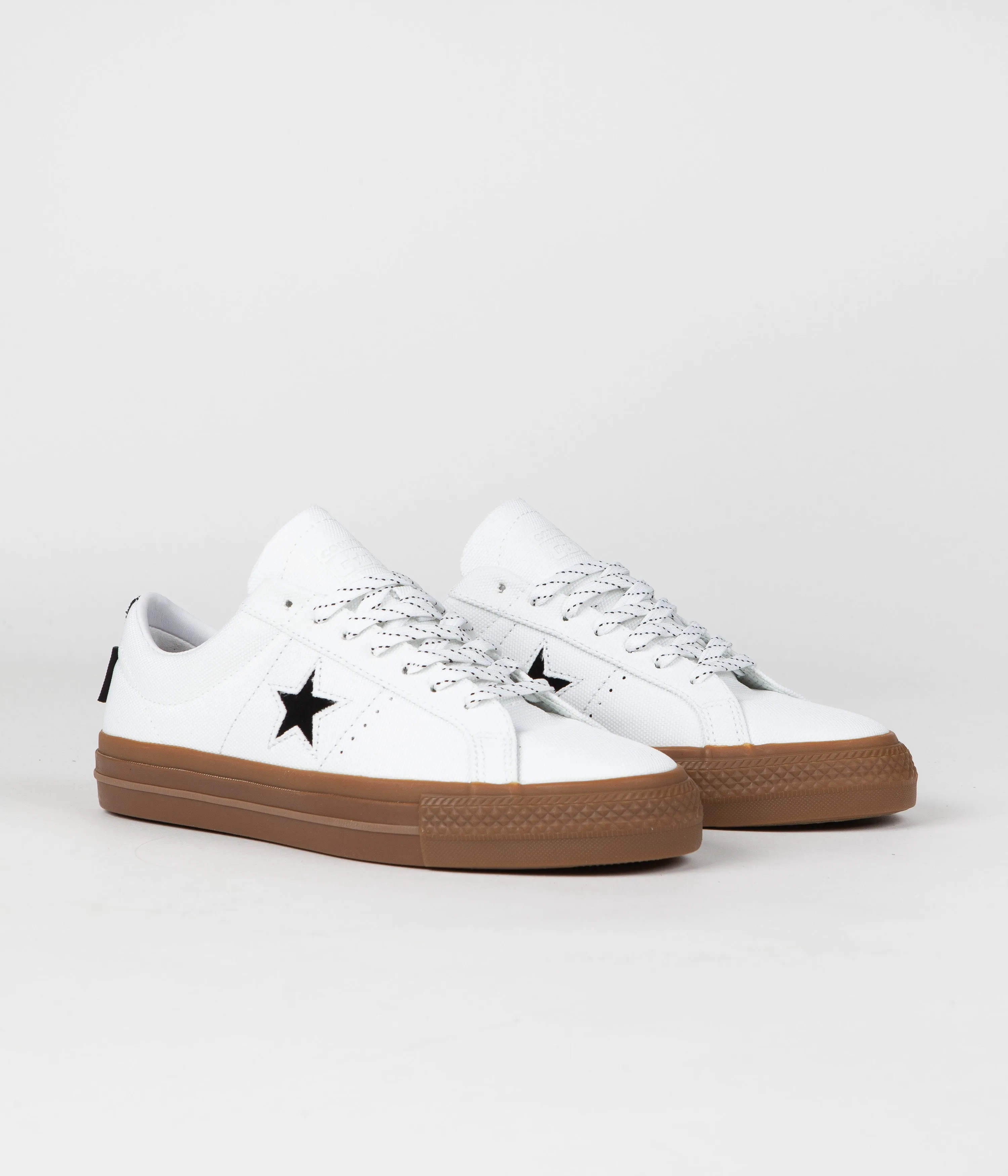 Converse One Star Pro Cordura Canvas Ox Shoes - White / Black / Dark Gum