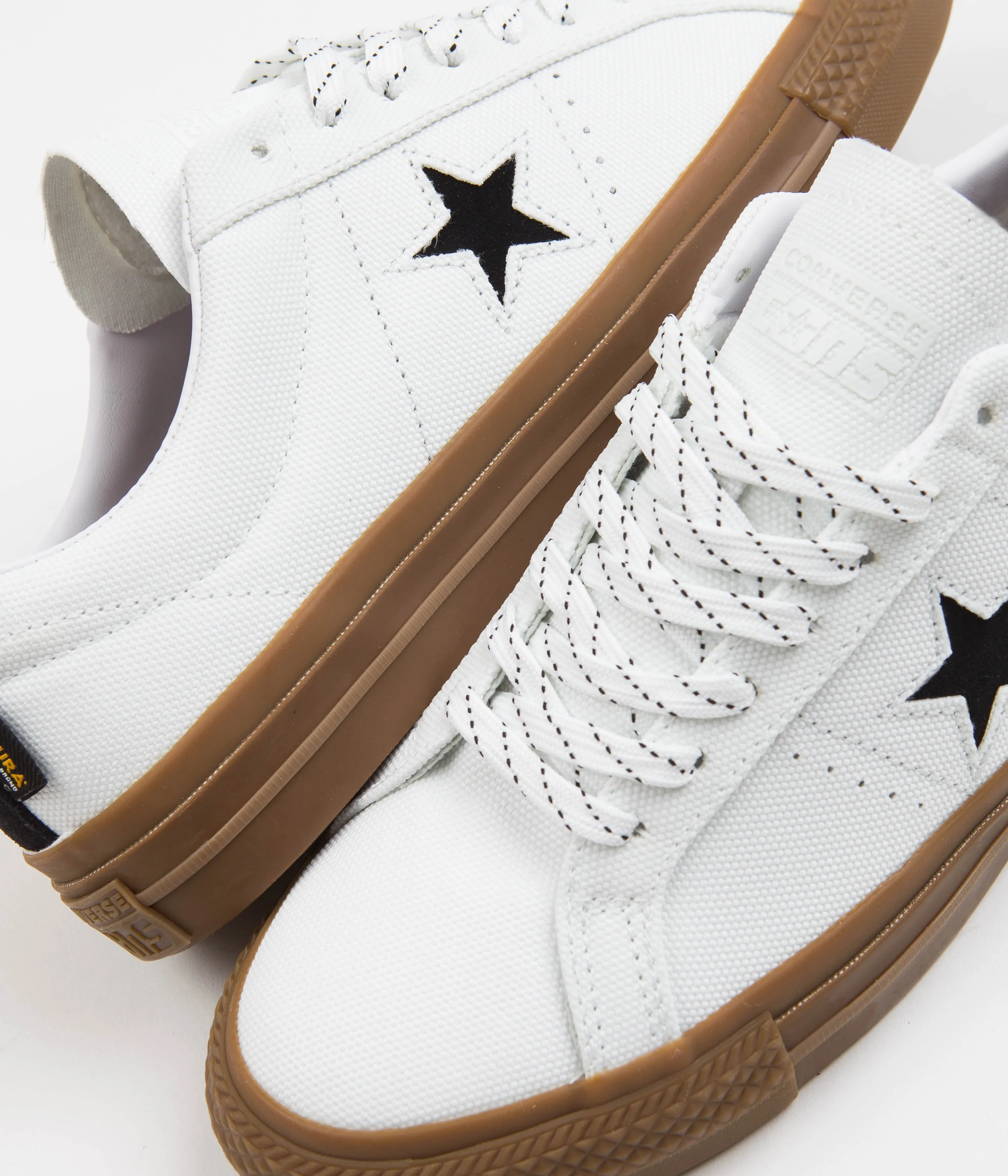 Converse One Star Pro Cordura Canvas Ox Shoes - White / Black / Dark Gum