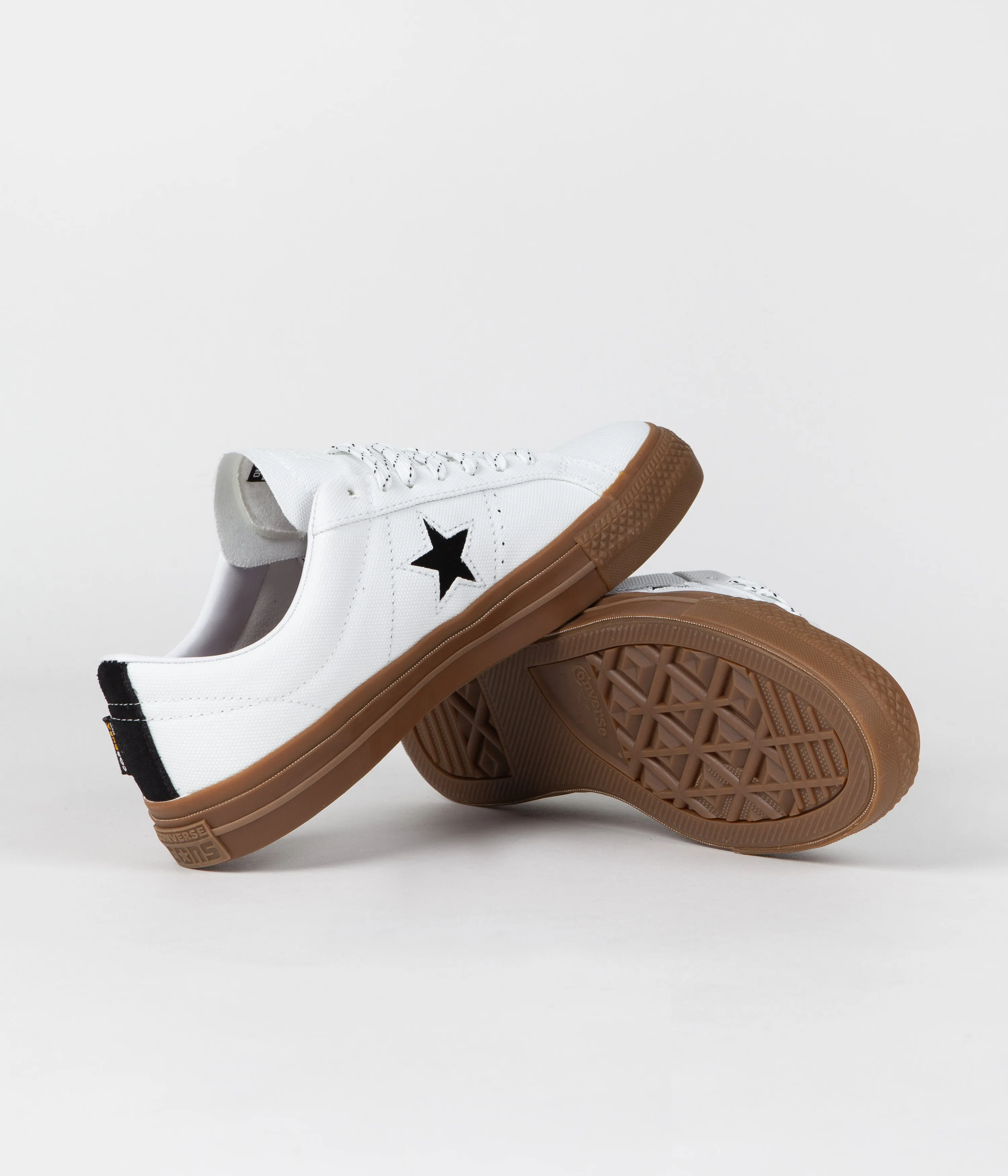 Converse One Star Pro Cordura Canvas Ox Shoes - White / Black / Dark Gum