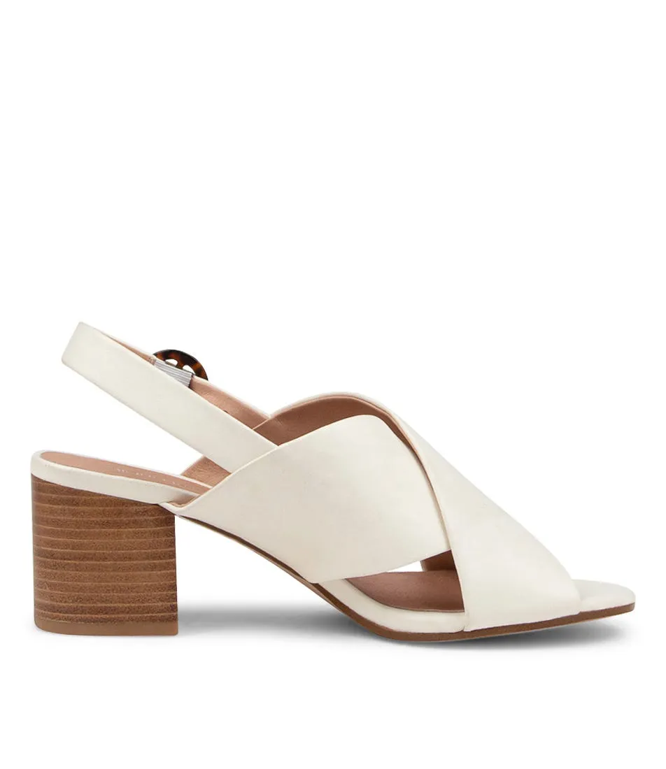 DIANA FERRARI Rayte Warm White Leather Sandals Nh