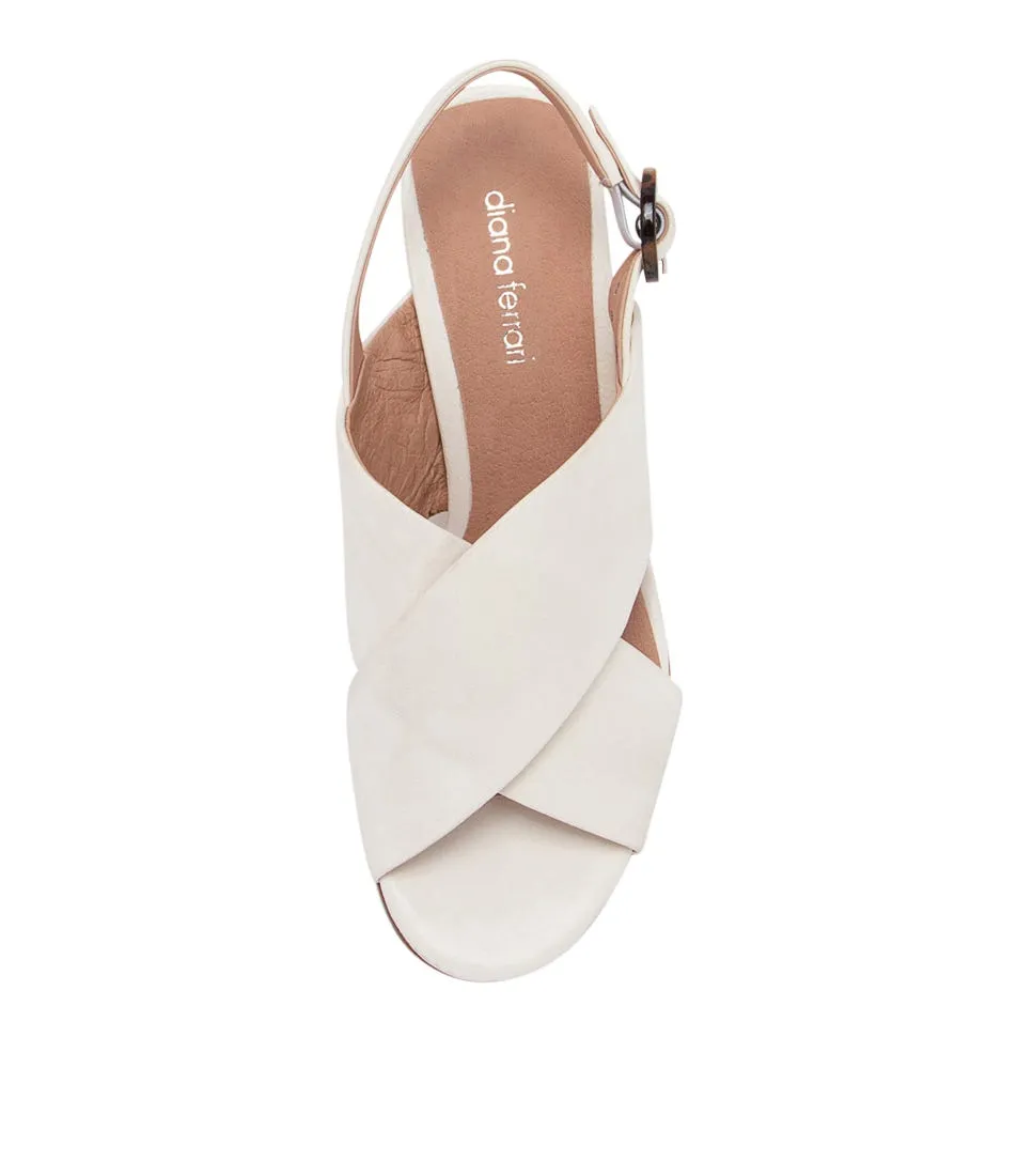 DIANA FERRARI Rayte Warm White Leather Sandals Nh