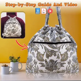 Double Sided Drawstring Backpack PDF Download Pattern (3 sizes included)