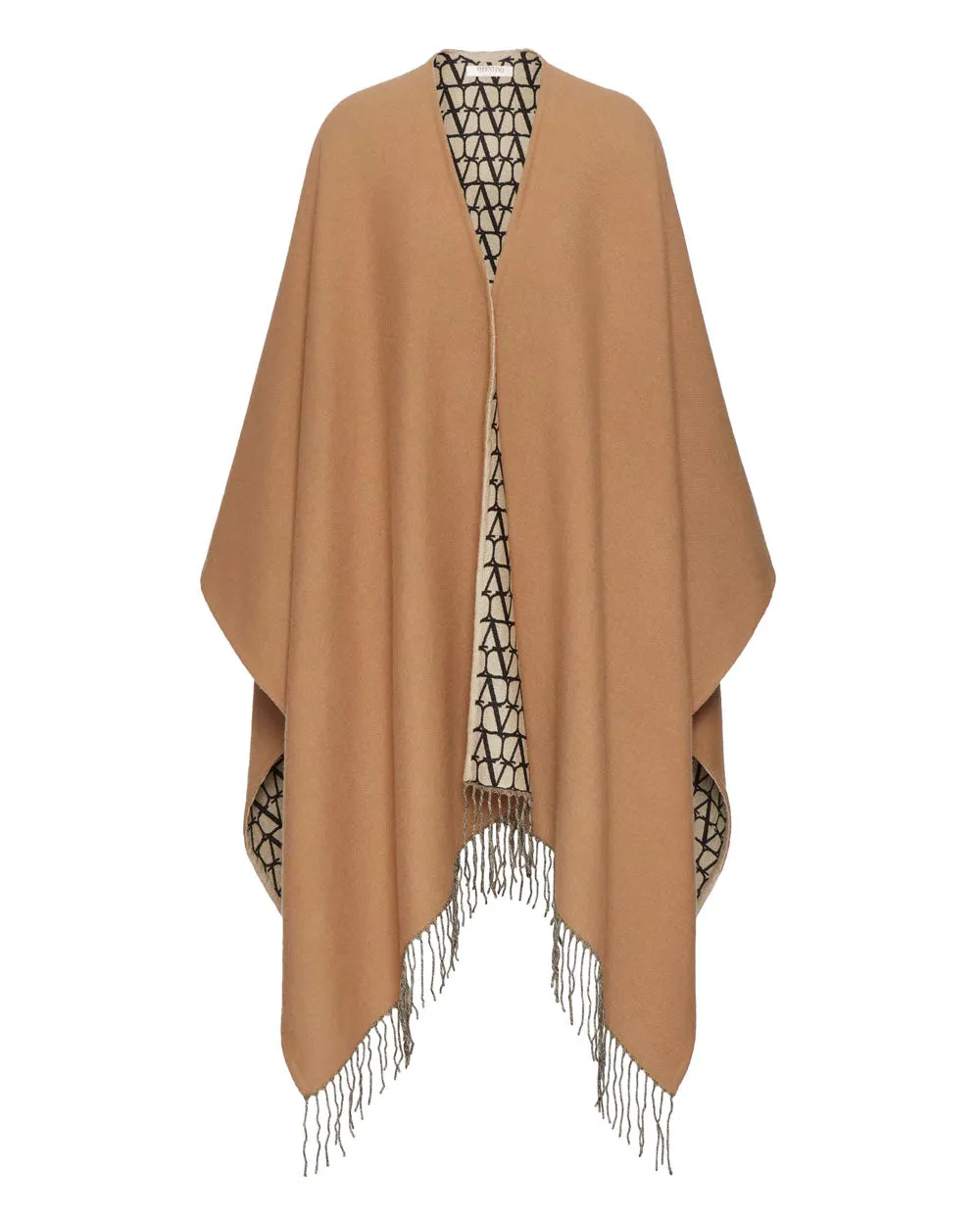 Double Toile Iconographe Poncho in Camel