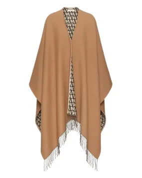 Double Toile Iconographe Poncho in Camel