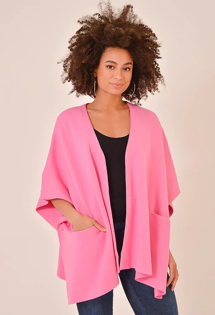 Elle Poncho-Pink