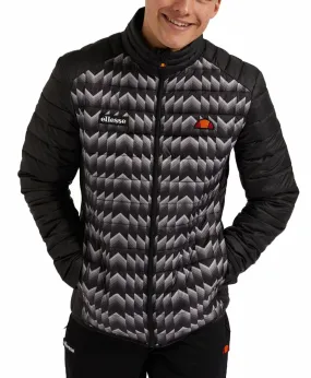 Ellesse Mens Tartaro Padded Retro Print Jacket Black